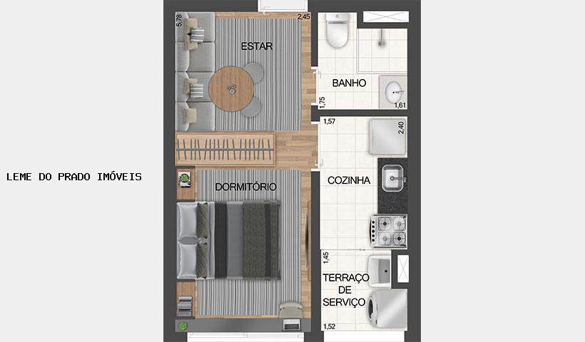 Apartamento à venda com 1 quarto, 27m² - Foto 22