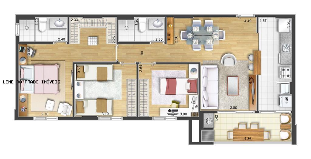 Apartamento à venda com 2 quartos, 66m² - Foto 6