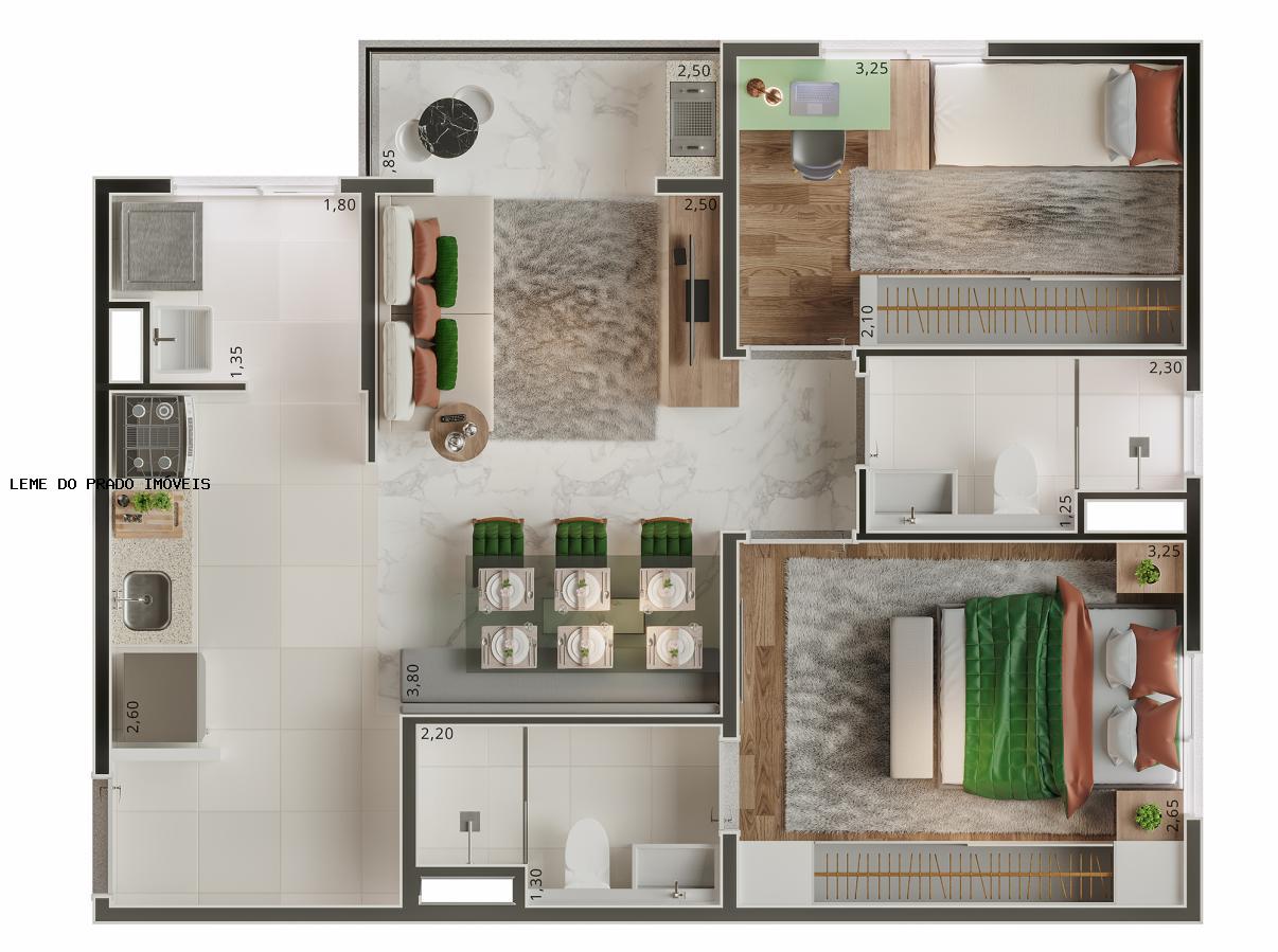 Apartamento à venda com 2 quartos, 50m² - Foto 2