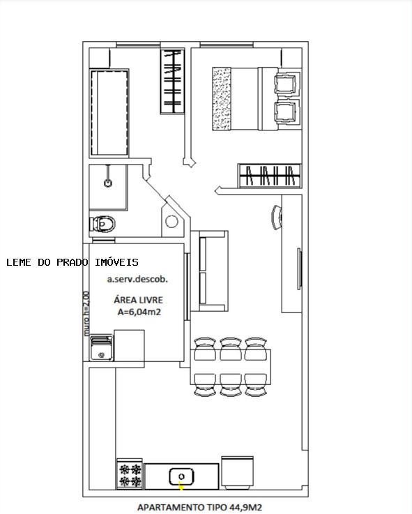 Apartamento à venda com 2 quartos, 44m² - Foto 6