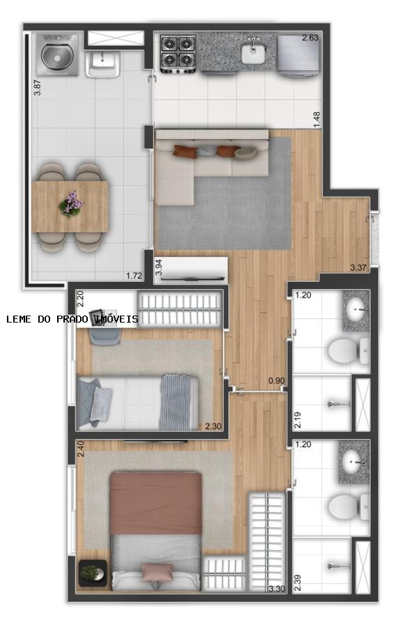 Apartamento à venda com 2 quartos, 41m² - Foto 59