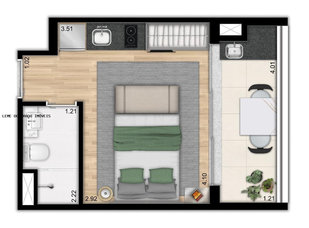 Apartamento à venda com 1 quarto, 27m² - Foto 6