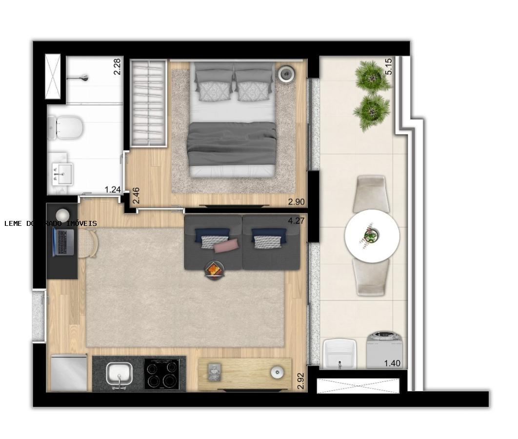 Apartamento à venda com 1 quarto, 27m² - Foto 7