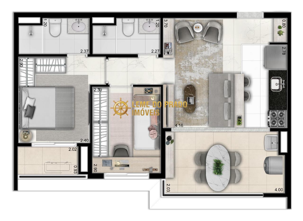 Apartamento à venda com 2 quartos, 54m² - Foto 12