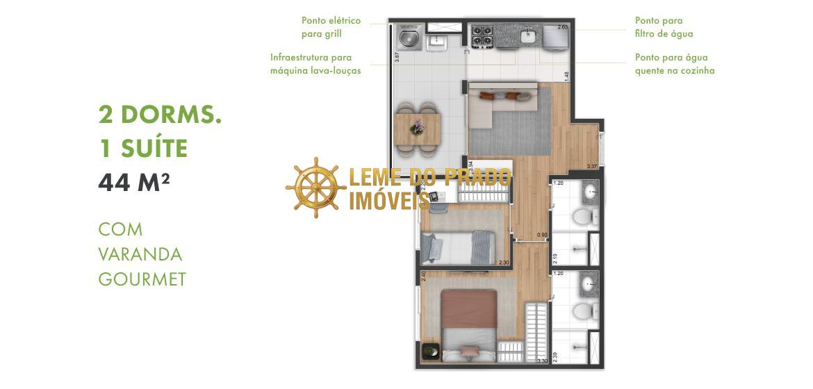 Apartamento à venda com 2 quartos, 44m² - Foto 51