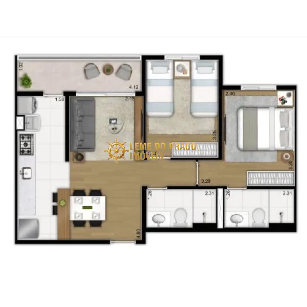 Apartamento à venda com 2 quartos, 55m² - Foto 6