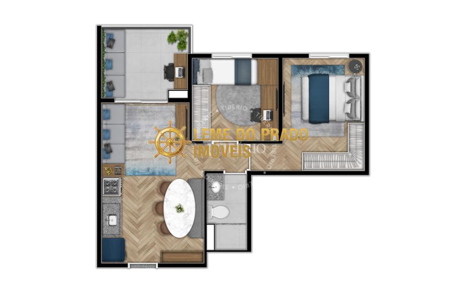 Apartamento à venda com 2 quartos, 43m² - Foto 2