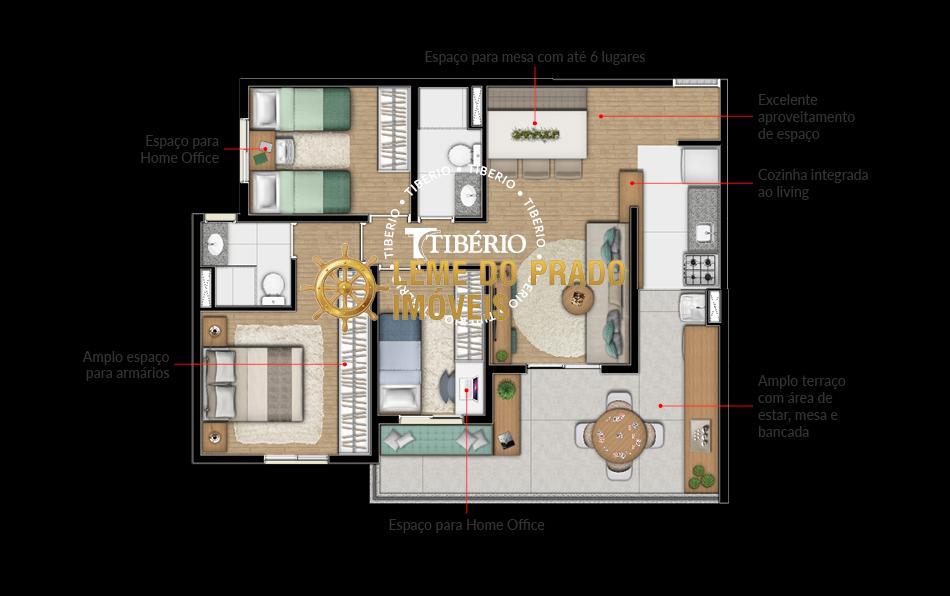 Apartamento à venda com 3 quartos, 76m² - Foto 3