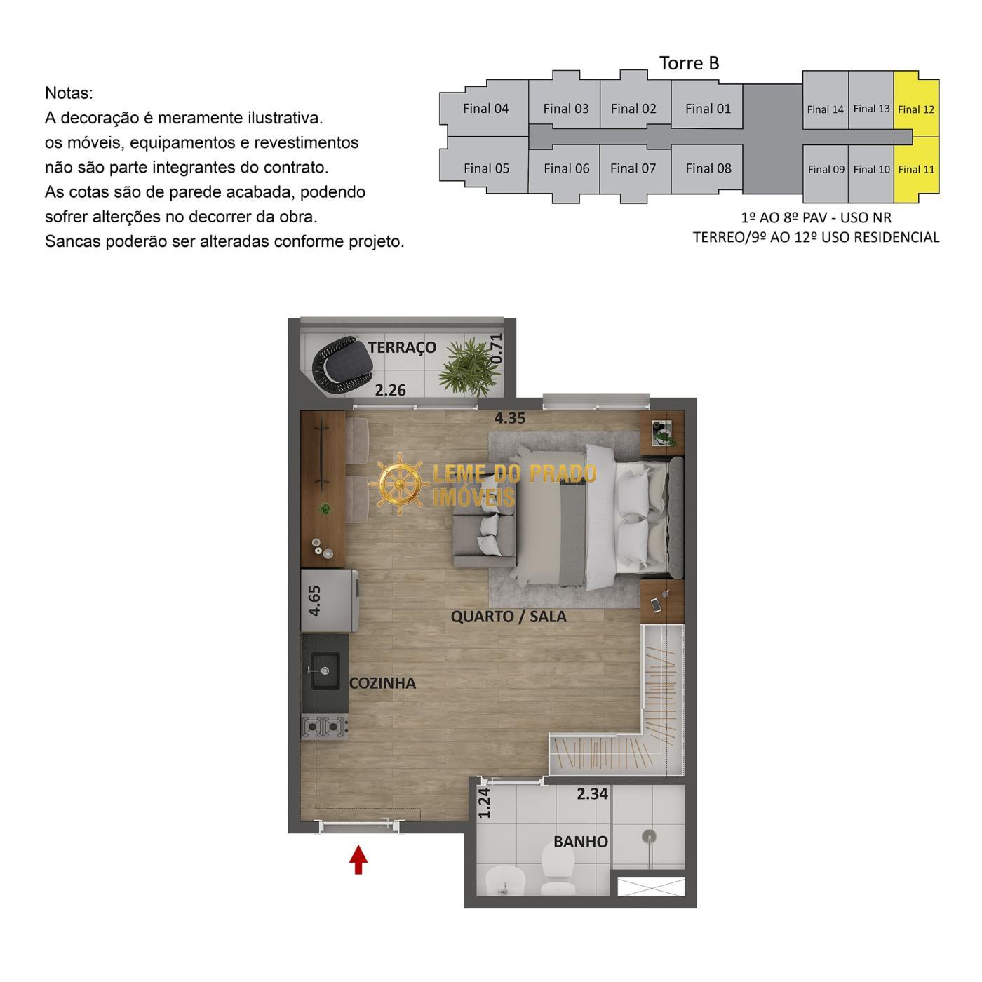 Apartamento à venda com 1 quarto, 26m² - Foto 8