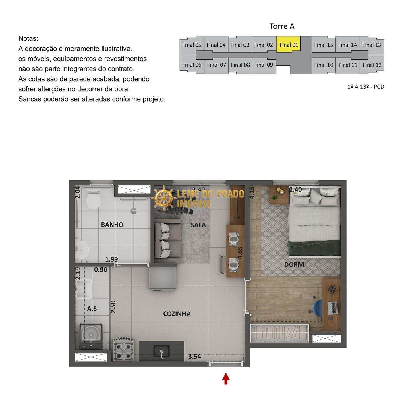 Apartamento à venda com 1 quarto, 34m² - Foto 24