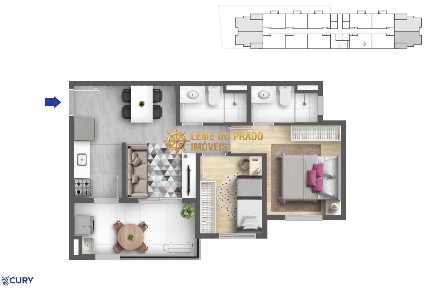 Apartamento à venda com 2 quartos, 44m² - Foto 22