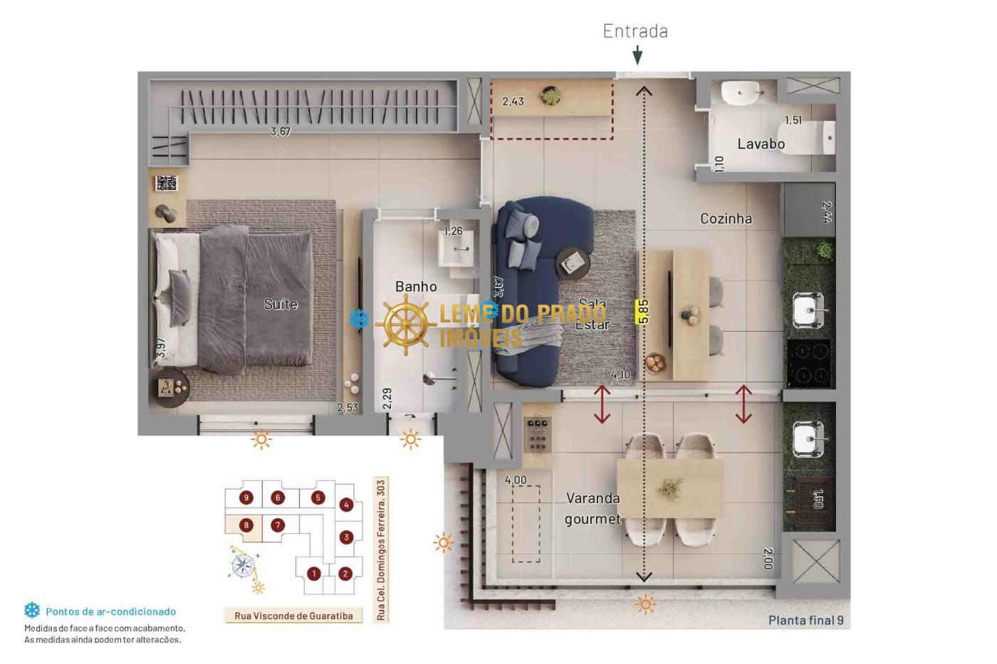 Apartamento à venda com 1 quarto, 47m² - Foto 4