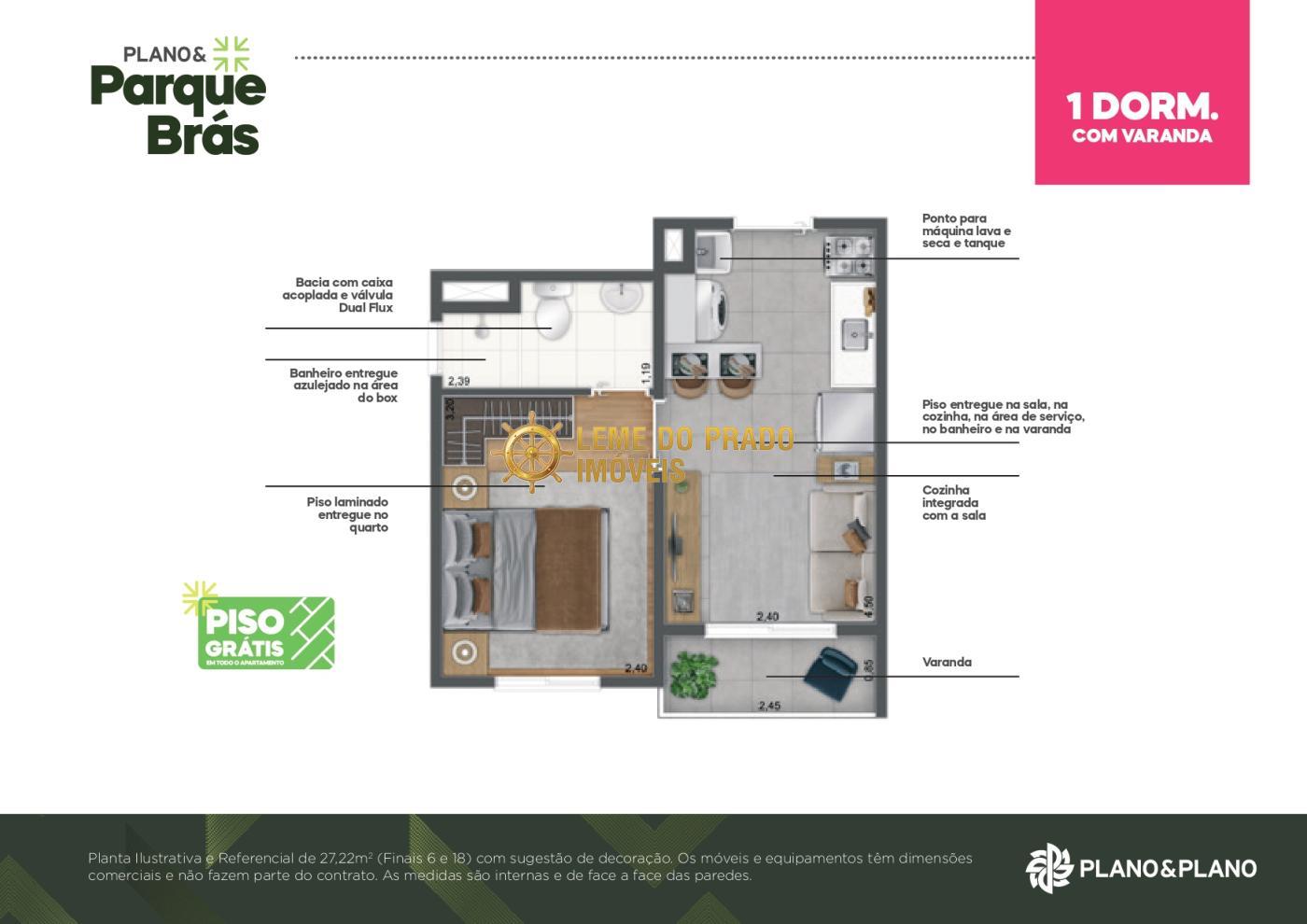 Apartamento à venda com 1 quarto, 27m² - Foto 23