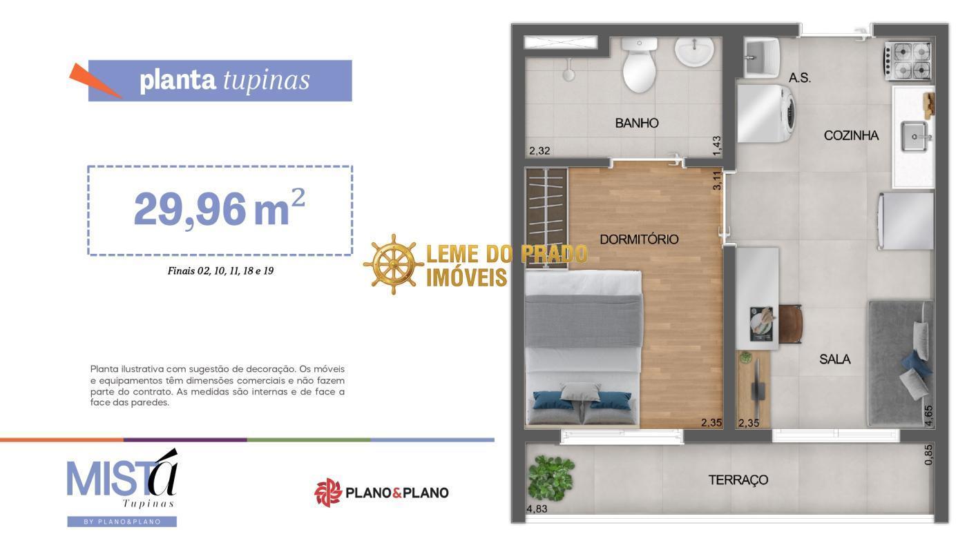 Apartamento à venda com 1 quarto, 27m² - Foto 10