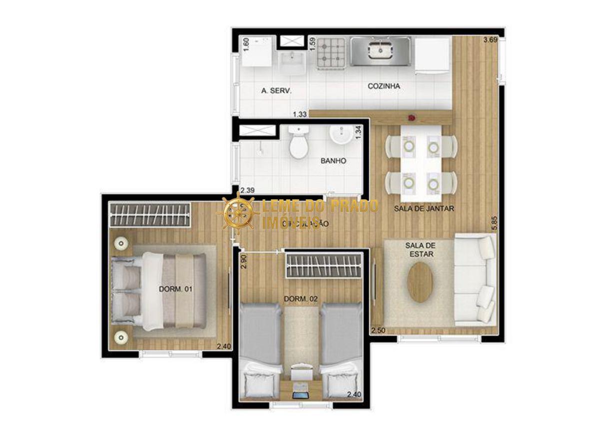 Apartamento à venda com 3 quartos, 57m² - Foto 15