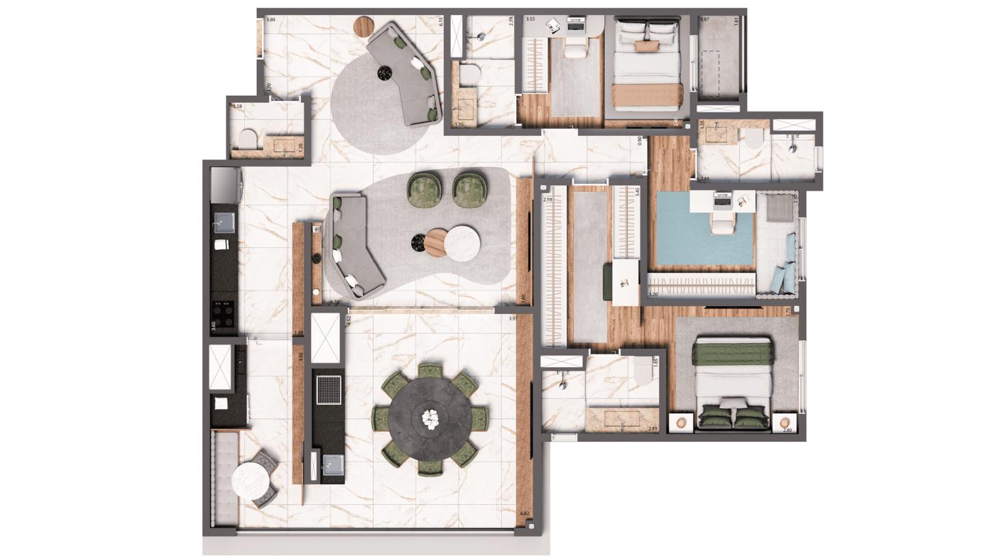 Apartamento à venda com 3 quartos, 123m² - Foto 9