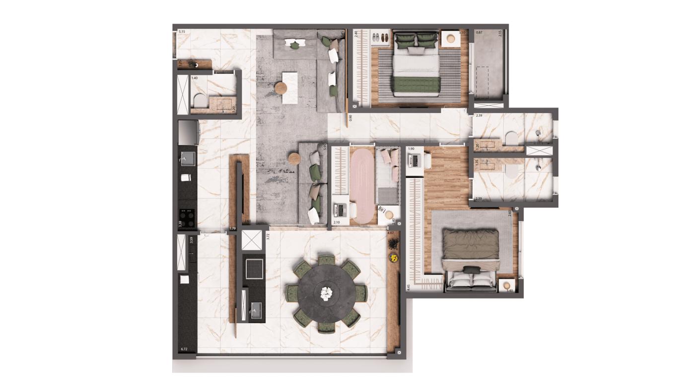 Apartamento à venda com 3 quartos, 100m² - Foto 9