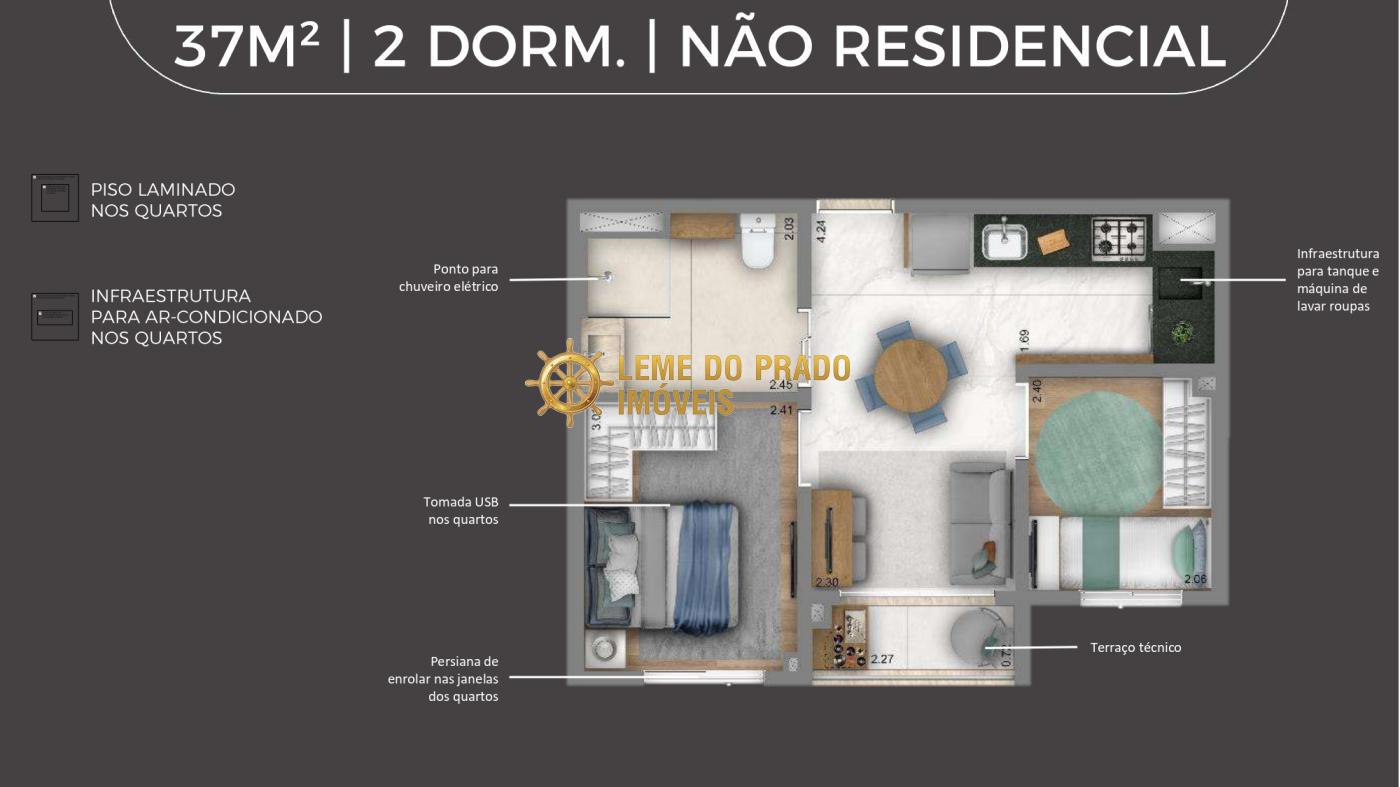 Apartamento à venda com 1 quarto, 27m² - Foto 15