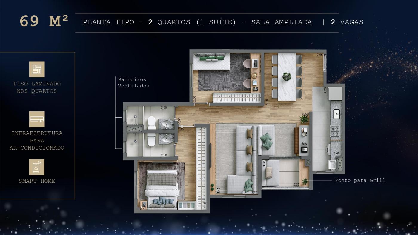 Apartamento à venda com 2 quartos, 51m² - Foto 29