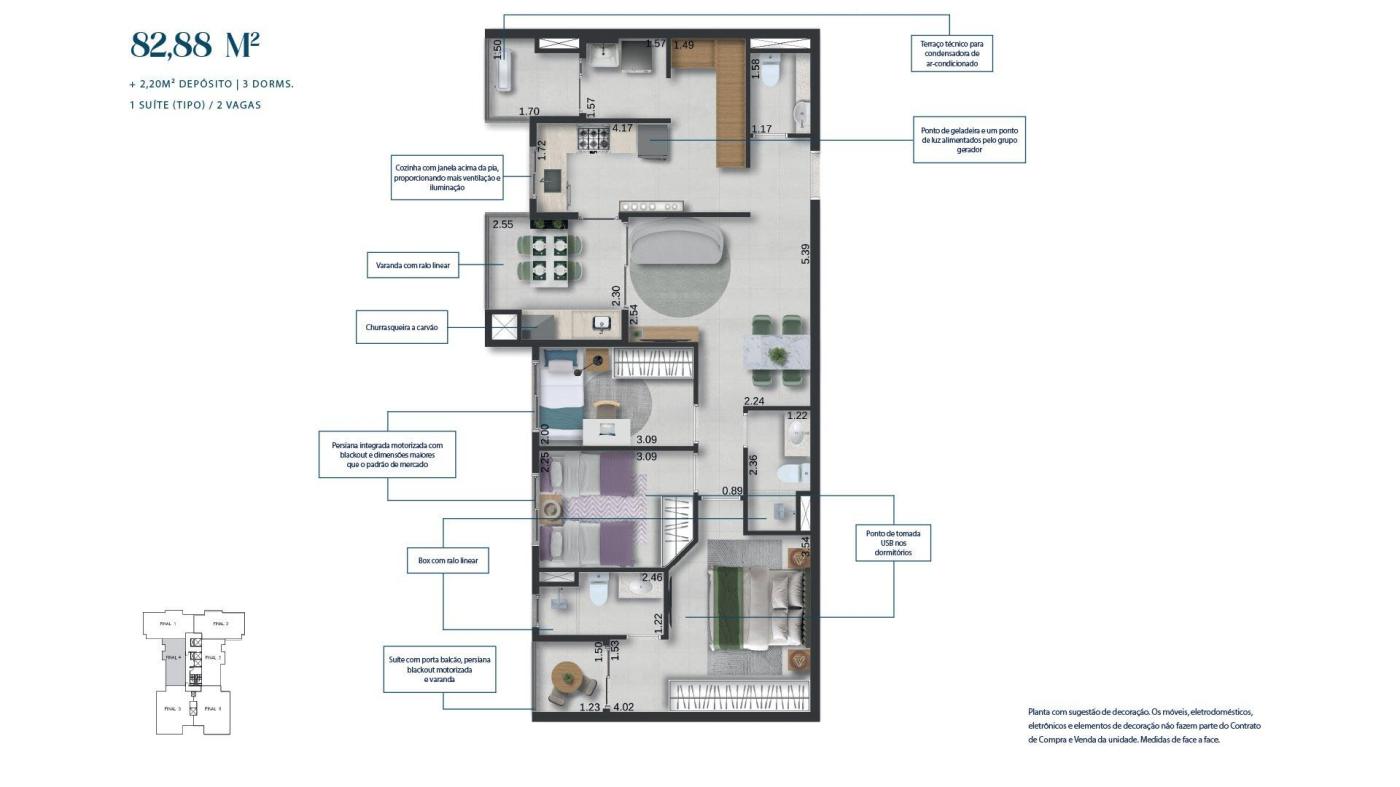 Apartamento à venda com 3 quartos, 82m² - Foto 4