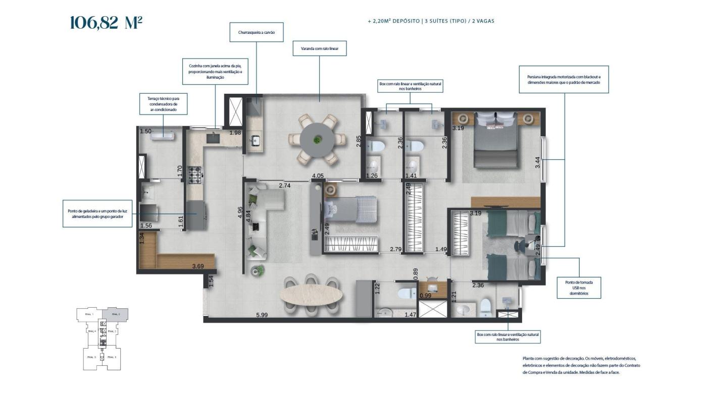 Apartamento à venda com 3 quartos, 106m² - Foto 26