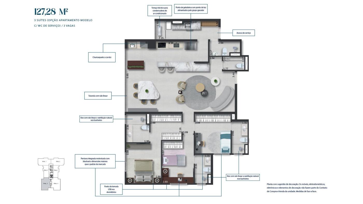 Apartamento à venda com 3 quartos, 126m² - Foto 25