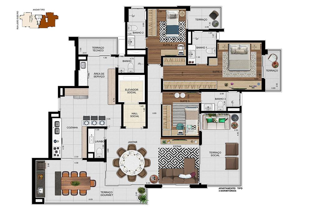 Apartamento à venda com 3 quartos, 161m² - Foto 35