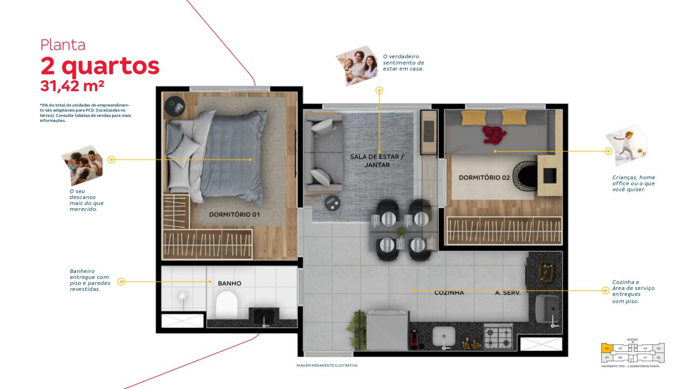 Apartamento à venda com 2 quartos, 32m² - Foto 24