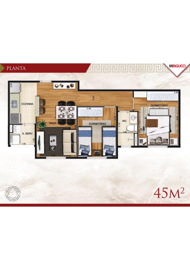 Apartamento à venda com 3 quartos, 64m² - Foto 8