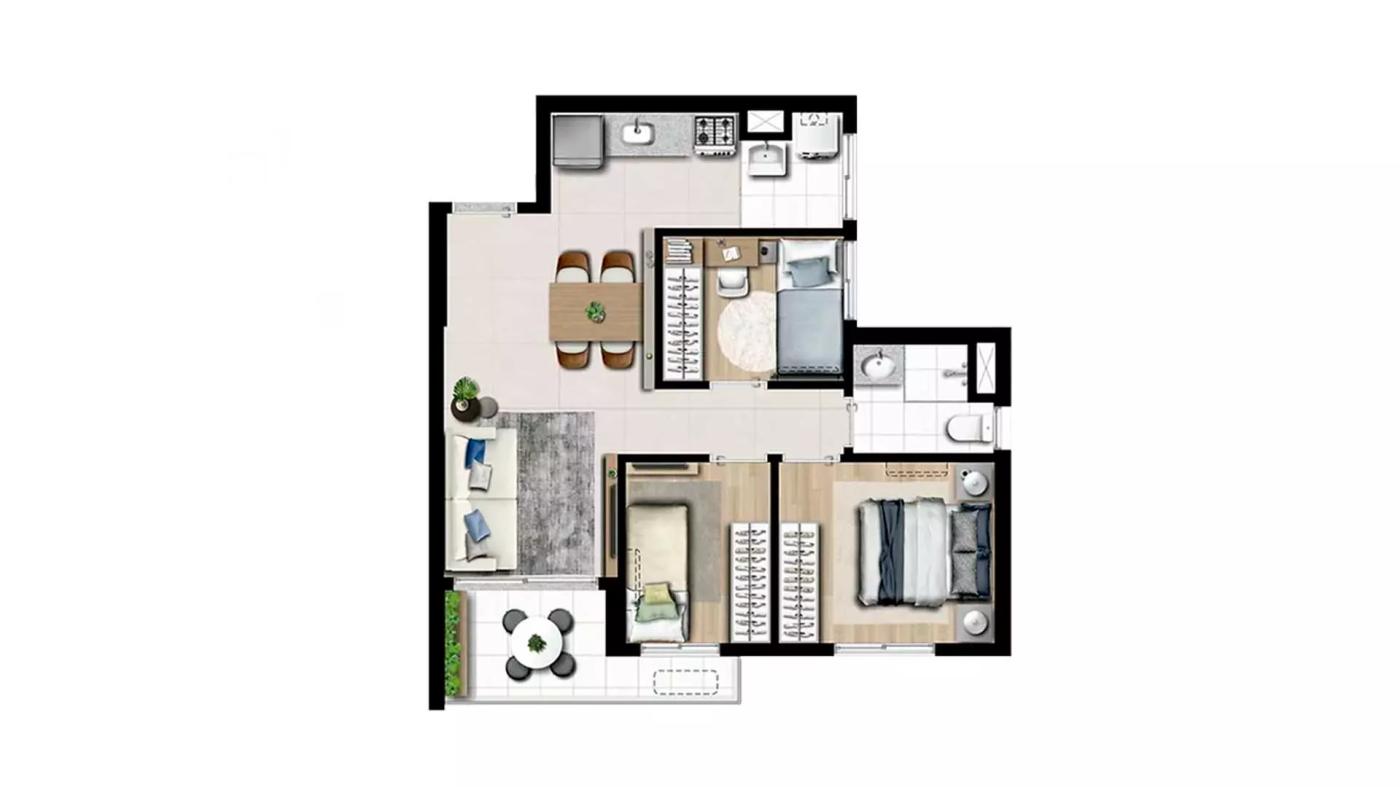 Apartamento à venda com 3 quartos, 55m² - Foto 26